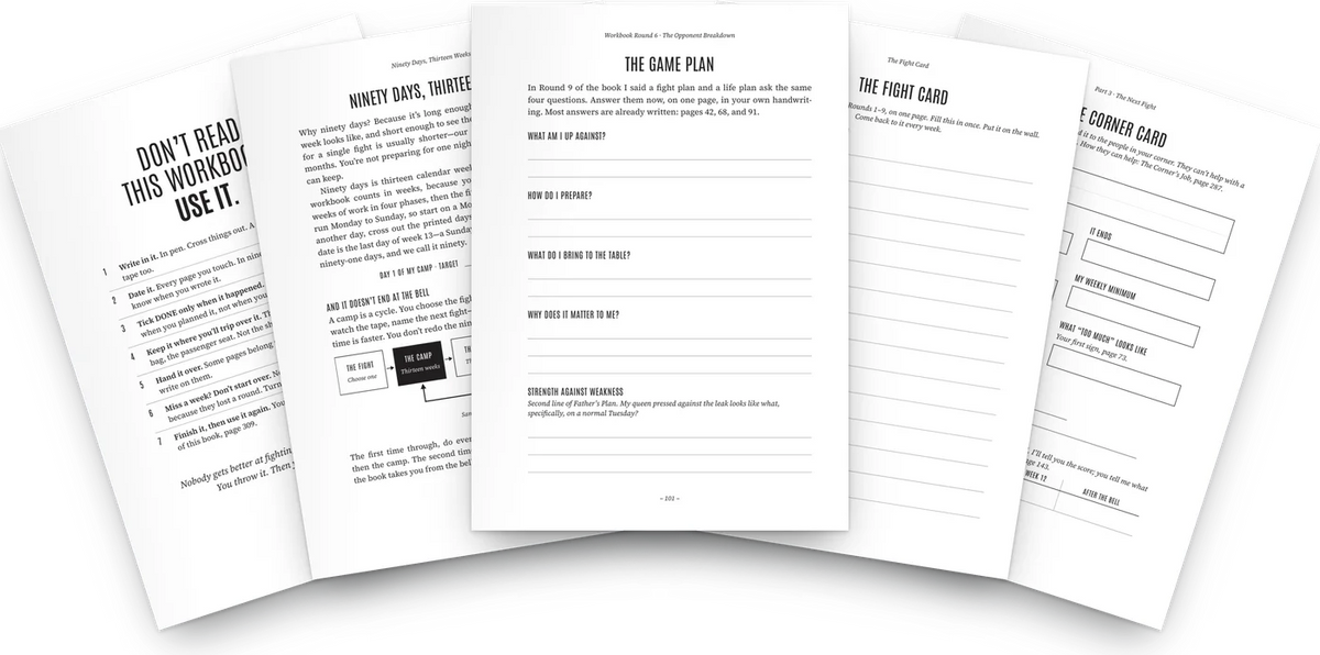 Inside the workbook: the rounds, the camp plan and the fight card