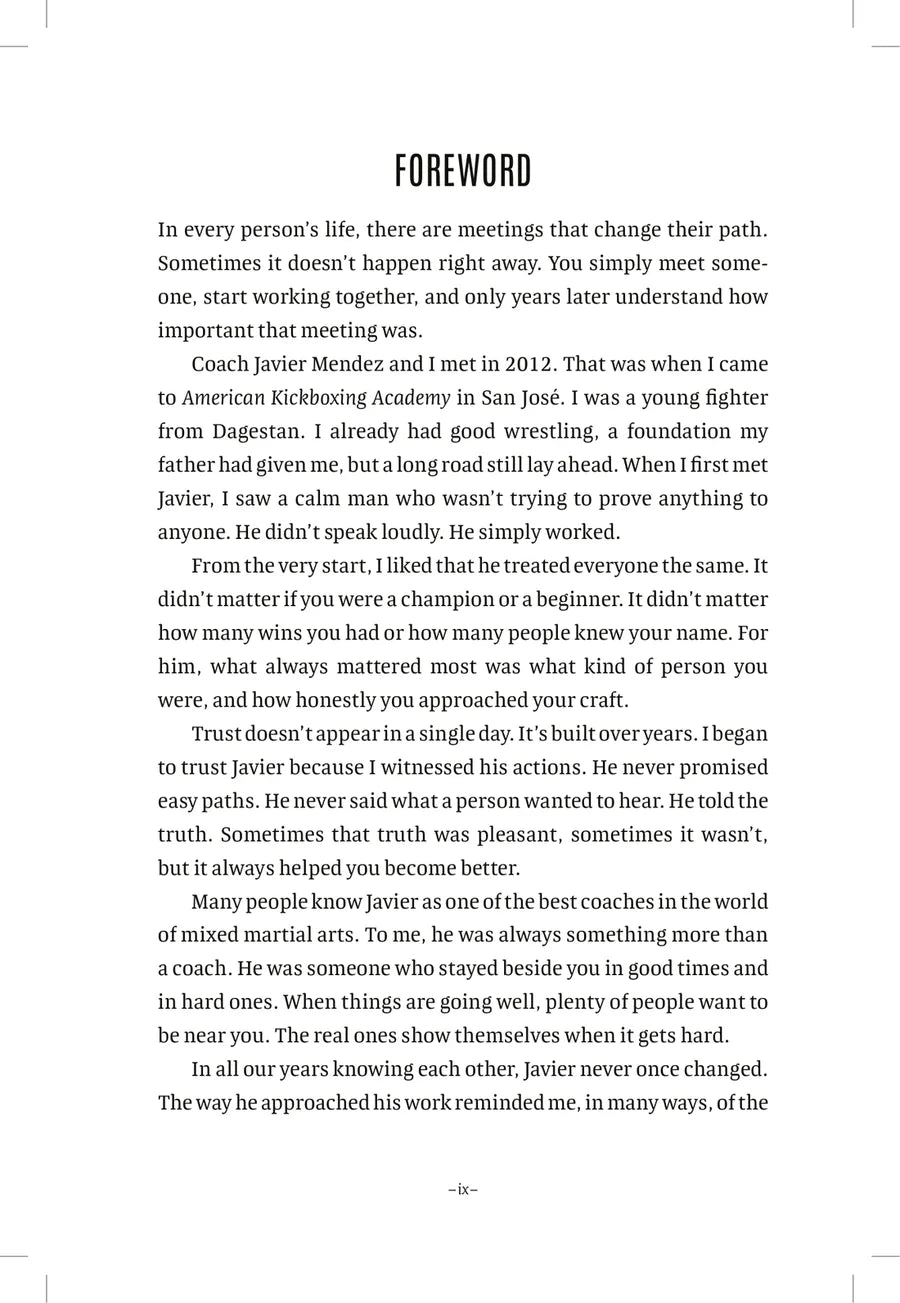 First page of the foreword by Khabib Nurmagomedov
