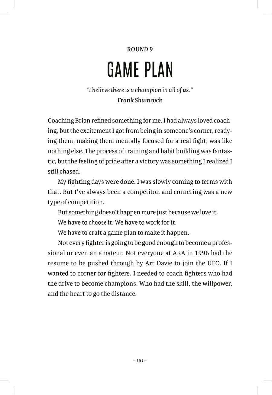 Opening page of Round 9, Game Plan